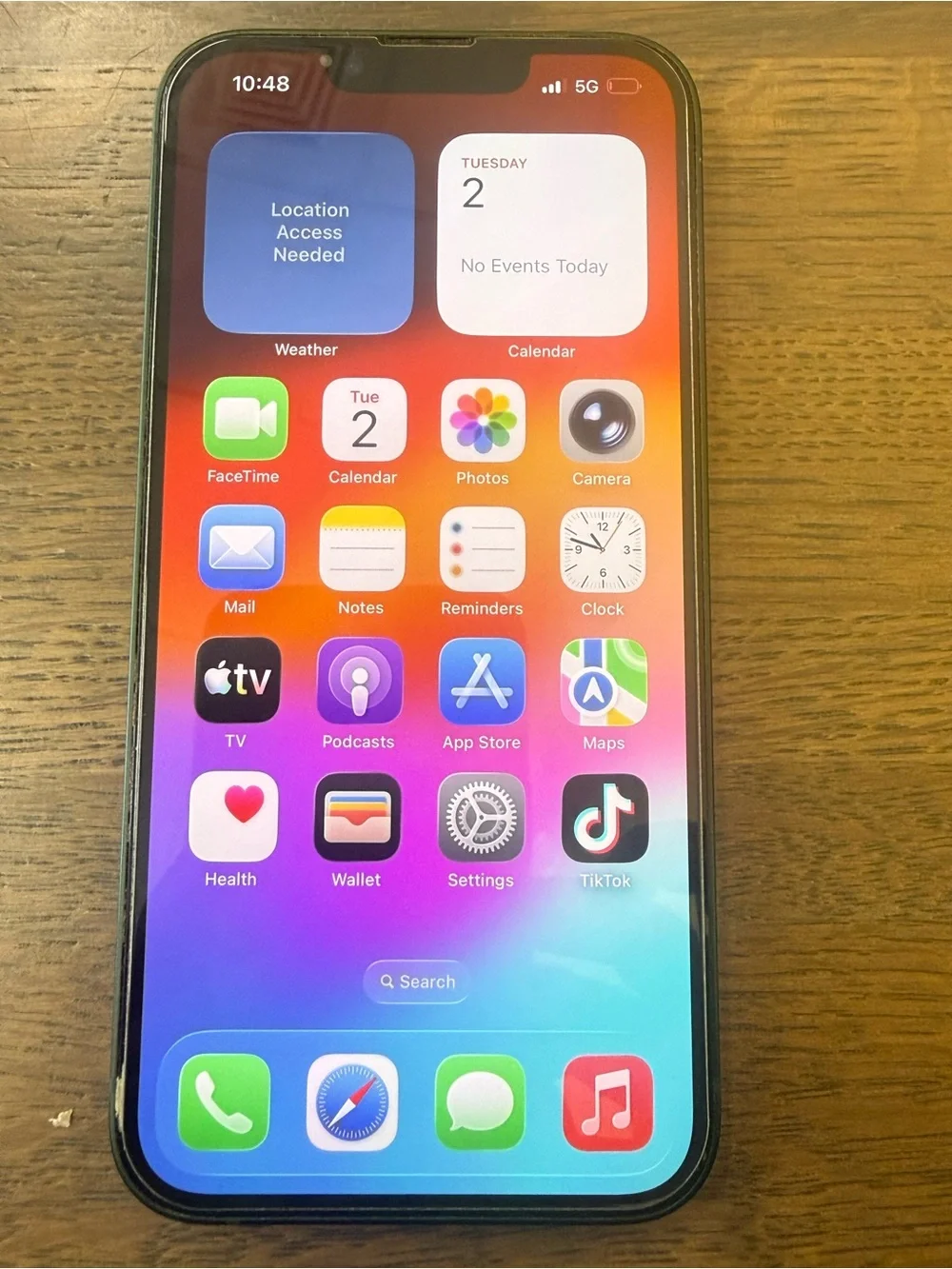 Apple iPhone Black Front with Colorful Display